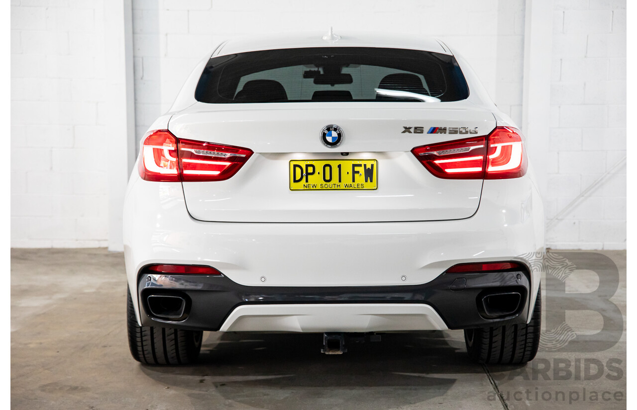 1/2016 BMW X6 M50d (AWD) F16 4d Coupe Alpine White Triple Turbo Diesel 2.9L