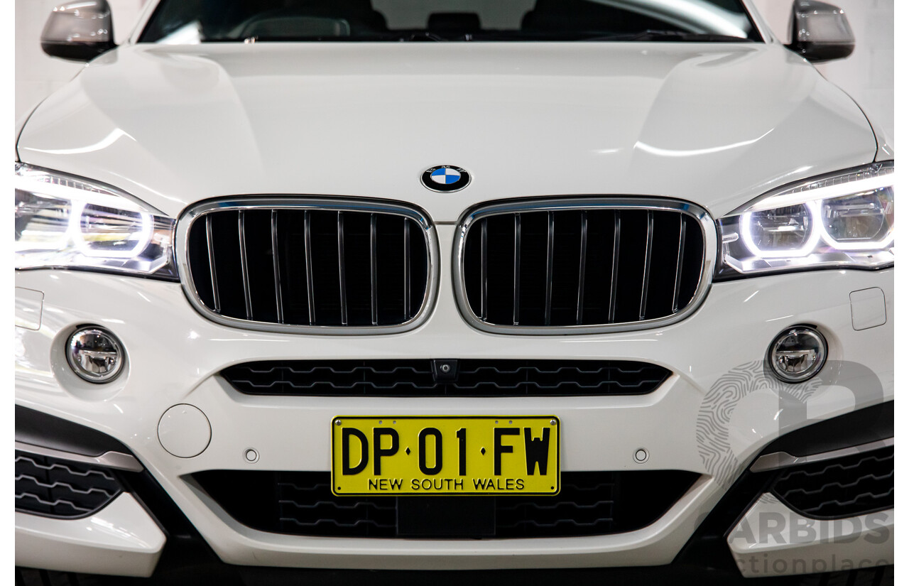 1/2016 BMW X6 M50d (AWD) F16 4d Coupe Alpine White Triple Turbo Diesel 2.9L