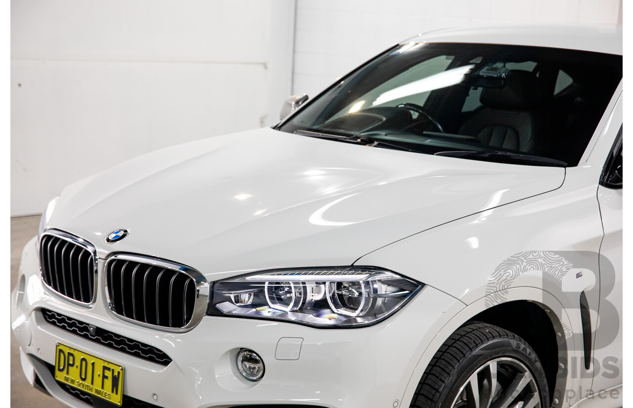 1/2016 BMW X6 M50d (AWD) F16 4d Coupe Alpine White Triple Turbo Diesel 2.9L