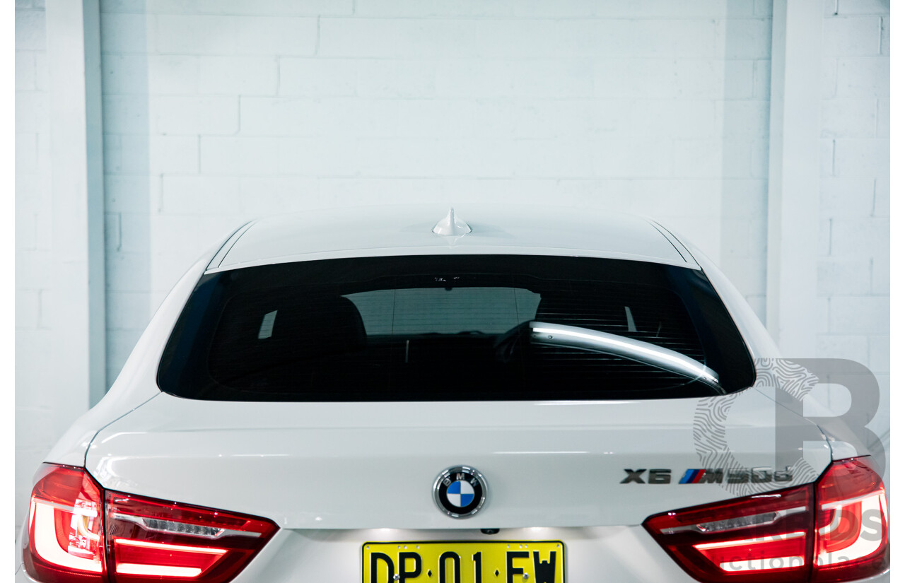 1/2016 BMW X6 M50d (AWD) F16 4d Coupe Alpine White Triple Turbo Diesel 2.9L