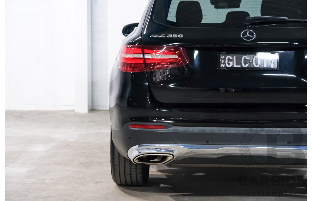 10/2017 Mercedes Benz GLC250 4Matic (AWD) 253 4d Wagon Jet Black Turbo 2.0L