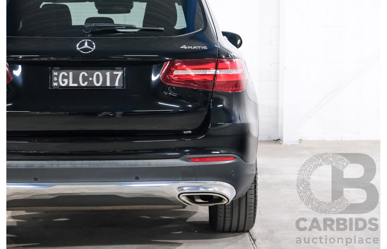 10/2017 Mercedes Benz GLC250 4Matic (AWD) 253 4d Wagon Jet Black Turbo 2.0L