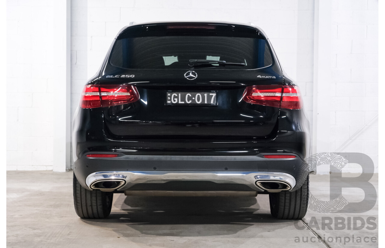 10/2017 Mercedes Benz GLC250 4Matic (AWD) 253 4d Wagon Jet Black Turbo 2.0L