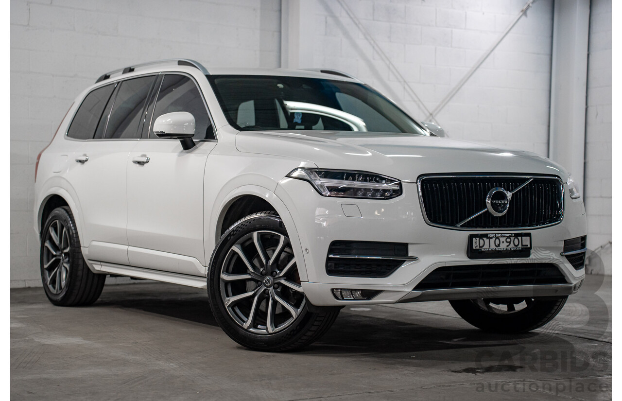 11/2017 Volvo XC90 D5 Momentum (AWD) 256 MY17 4d Wagon Ice White Twin Turbo Diesel 2.0L