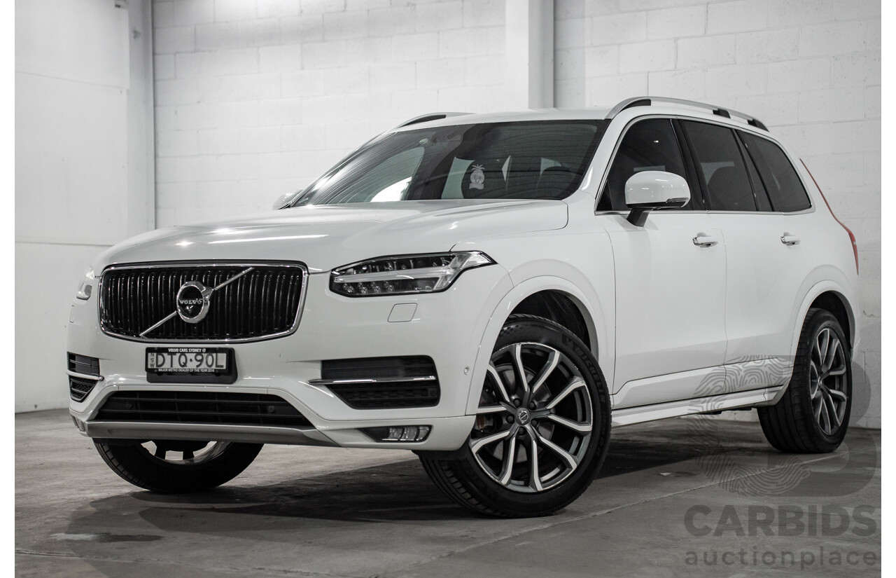 11/2017 Volvo XC90 D5 Momentum (AWD) 256 MY17 4d Wagon Ice White Twin Turbo Diesel 2.0L