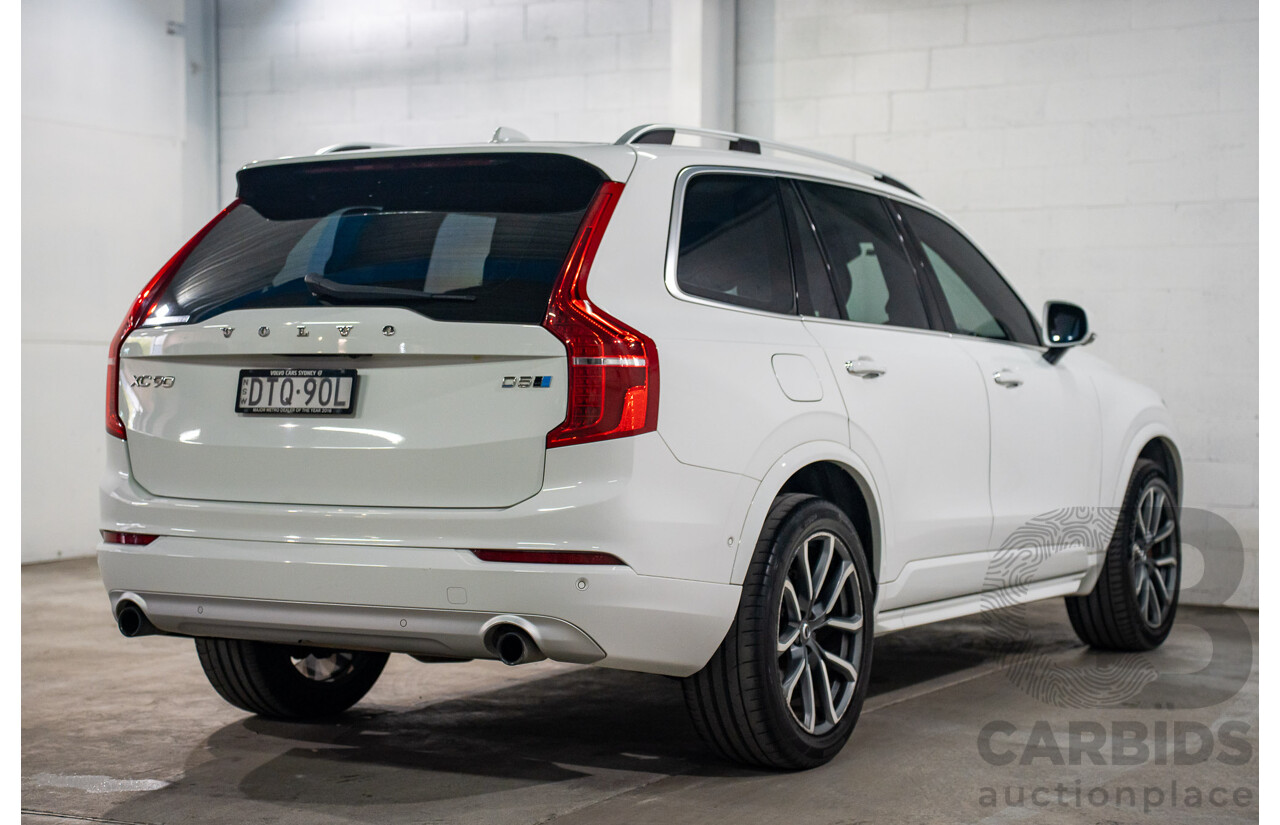 11/2017 Volvo XC90 D5 Momentum (AWD) 256 MY17 4d Wagon Ice White Twin Turbo Diesel 2.0L