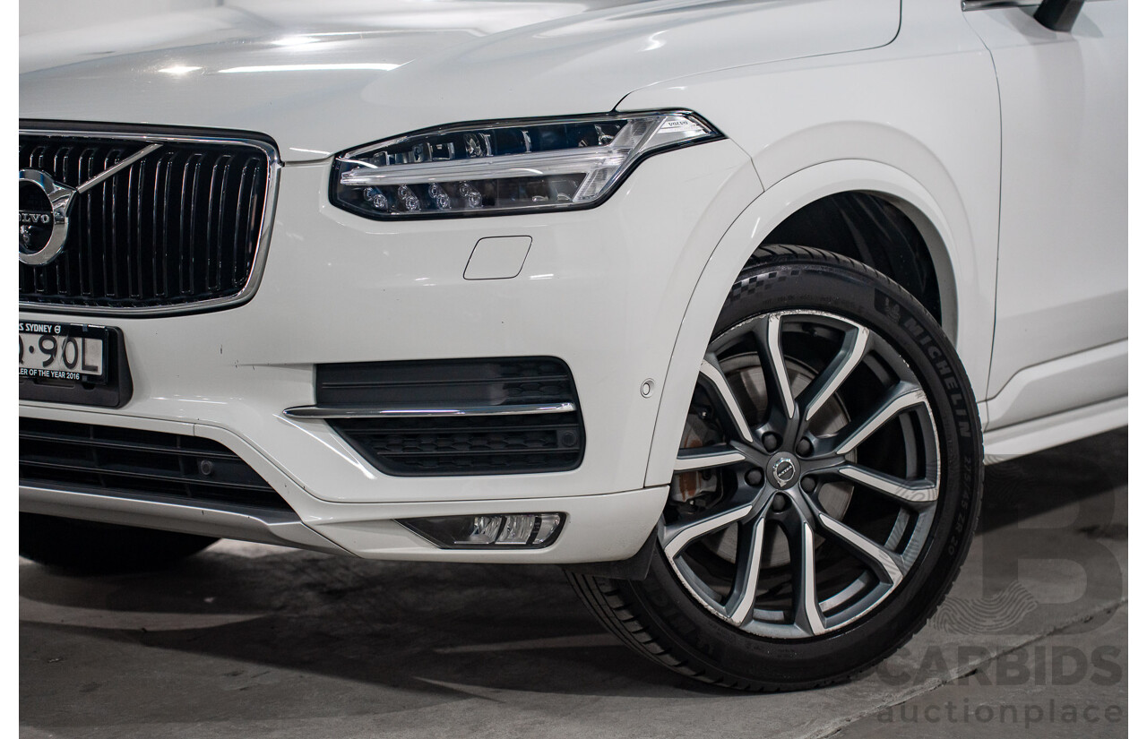 11/2017 Volvo XC90 D5 Momentum (AWD) 256 MY17 4d Wagon Ice White Twin Turbo Diesel 2.0L