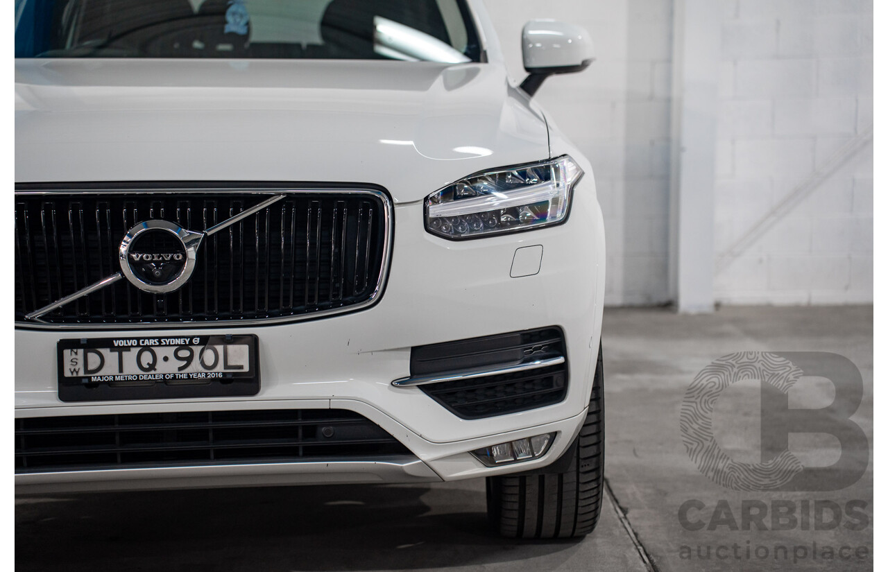 11/2017 Volvo XC90 D5 Momentum (AWD) 256 MY17 4d Wagon Ice White Twin Turbo Diesel 2.0L