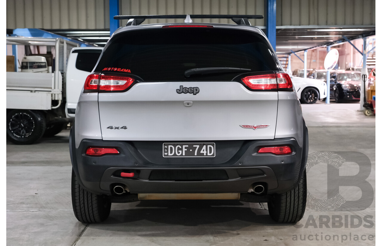 08/2014 Jeep Cherokee Trailhawk (4x4) KL 4d Wagon Billet Silver Metallic V6 3.2L