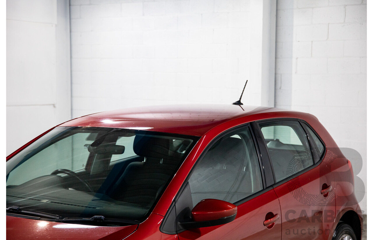 03/2016 Volkswagen Polo 81 TSI Comfortline (FWD) 6R MY16 5D Hatchback Red Turbo 1.2L