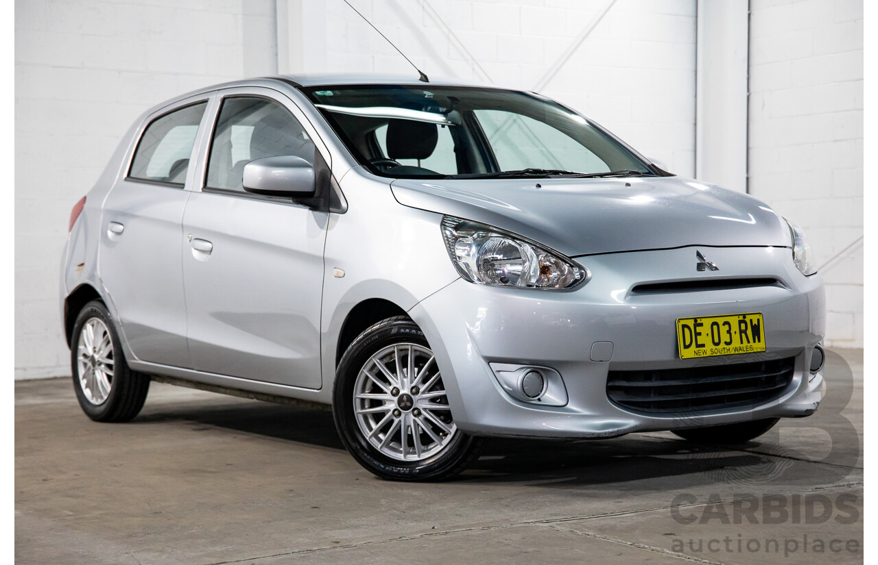 2/2014 Mitsubishi Mirage ES LA 5d Hatchback Silver 1.2L