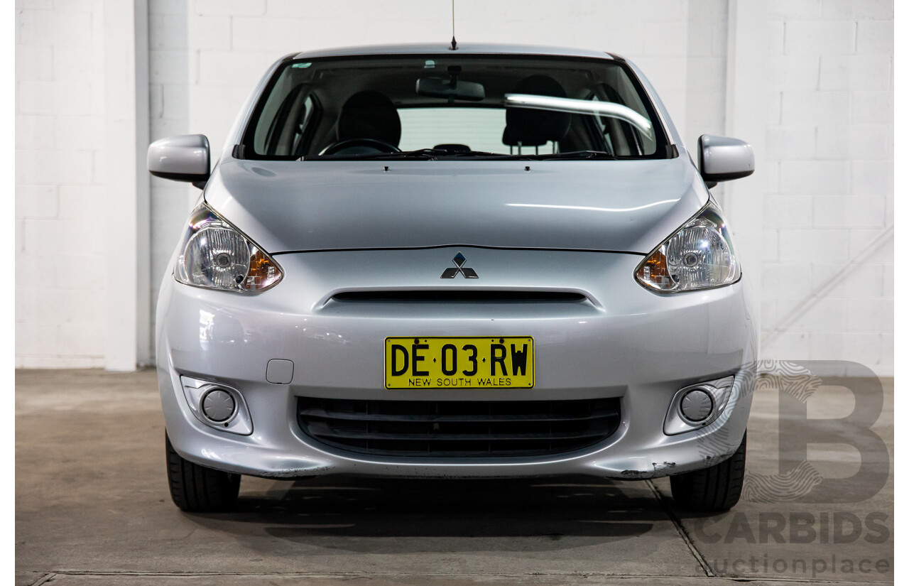 2/2014 Mitsubishi Mirage ES LA 5d Hatchback Silver 1.2L