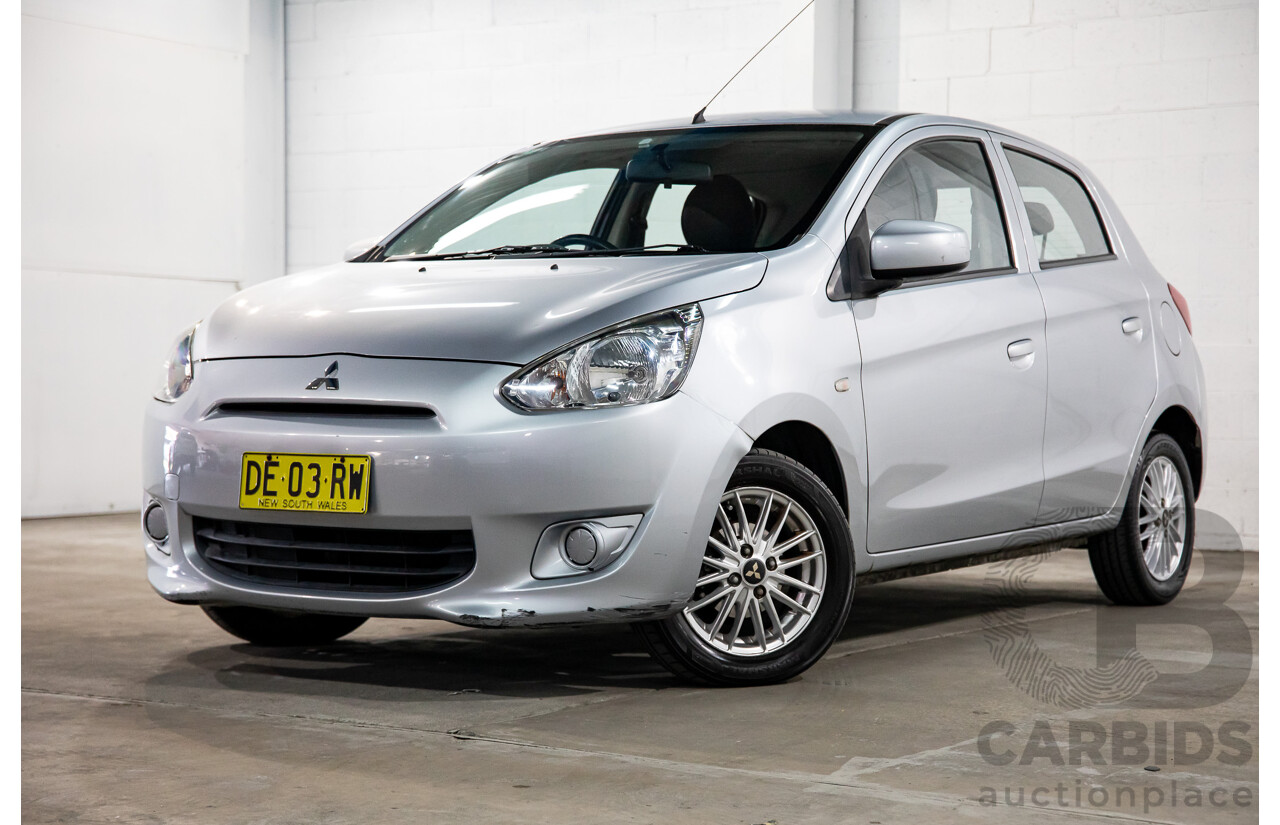 2/2014 Mitsubishi Mirage ES LA 5d Hatchback Silver 1.2L
