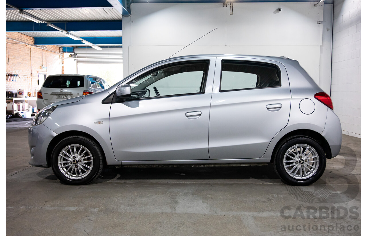 2/2014 Mitsubishi Mirage ES LA 5d Hatchback Silver 1.2L
