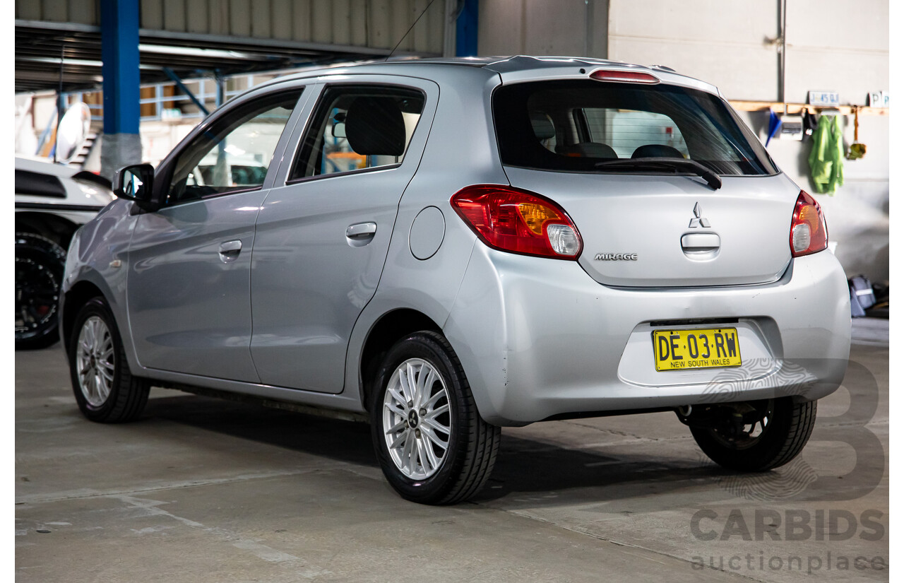2/2014 Mitsubishi Mirage ES LA 5d Hatchback Silver 1.2L