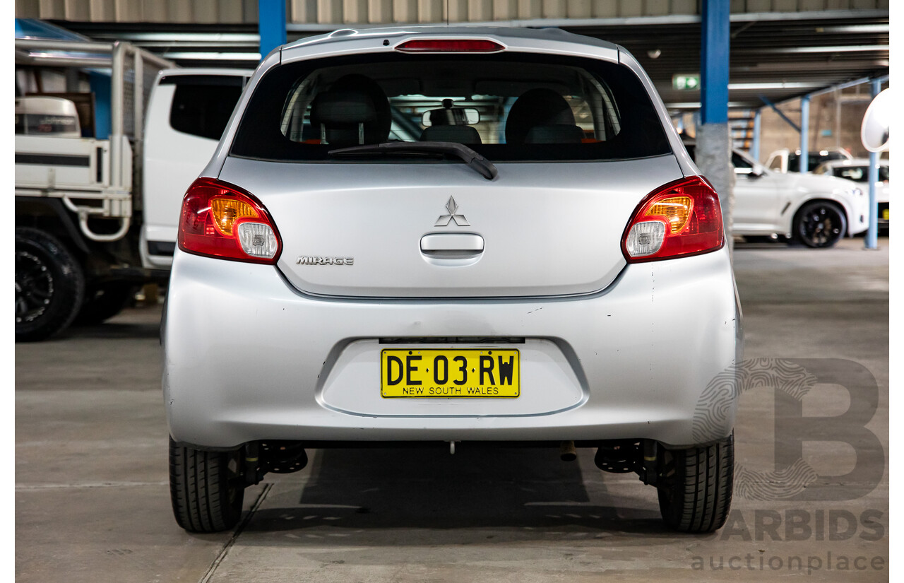 2/2014 Mitsubishi Mirage ES LA 5d Hatchback Silver 1.2L