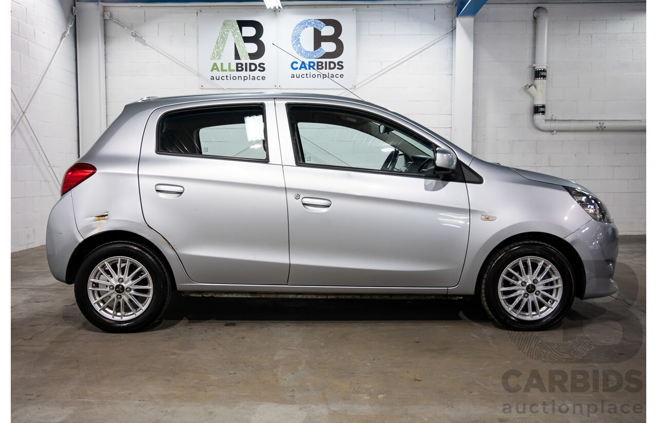2/2014 Mitsubishi Mirage ES LA 5d Hatchback Silver 1.2L
