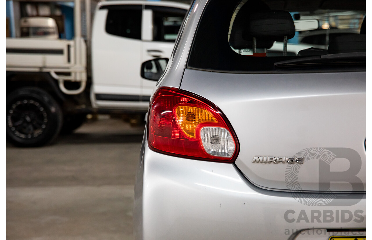2/2014 Mitsubishi Mirage ES LA 5d Hatchback Silver 1.2L