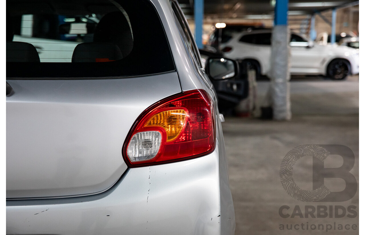 2/2014 Mitsubishi Mirage ES LA 5d Hatchback Silver 1.2L