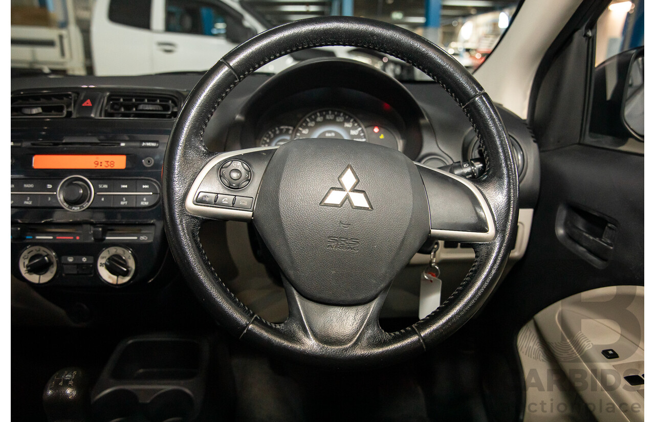 2/2014 Mitsubishi Mirage ES LA 5d Hatchback Silver 1.2L