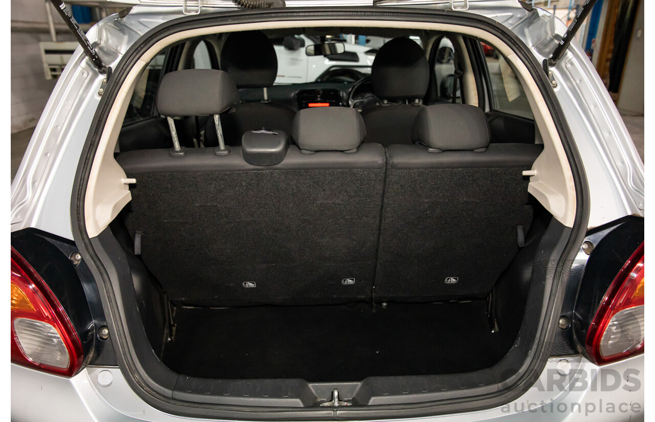 2/2014 Mitsubishi Mirage ES LA 5d Hatchback Silver 1.2L