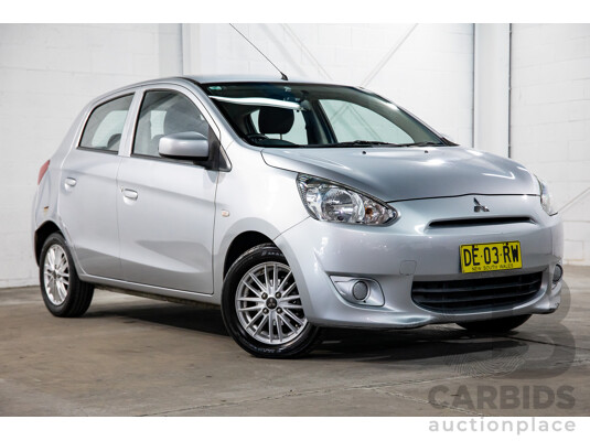 2/2014 Mitsubishi Mirage ES LA 5d Hatchback Silver 1.2L