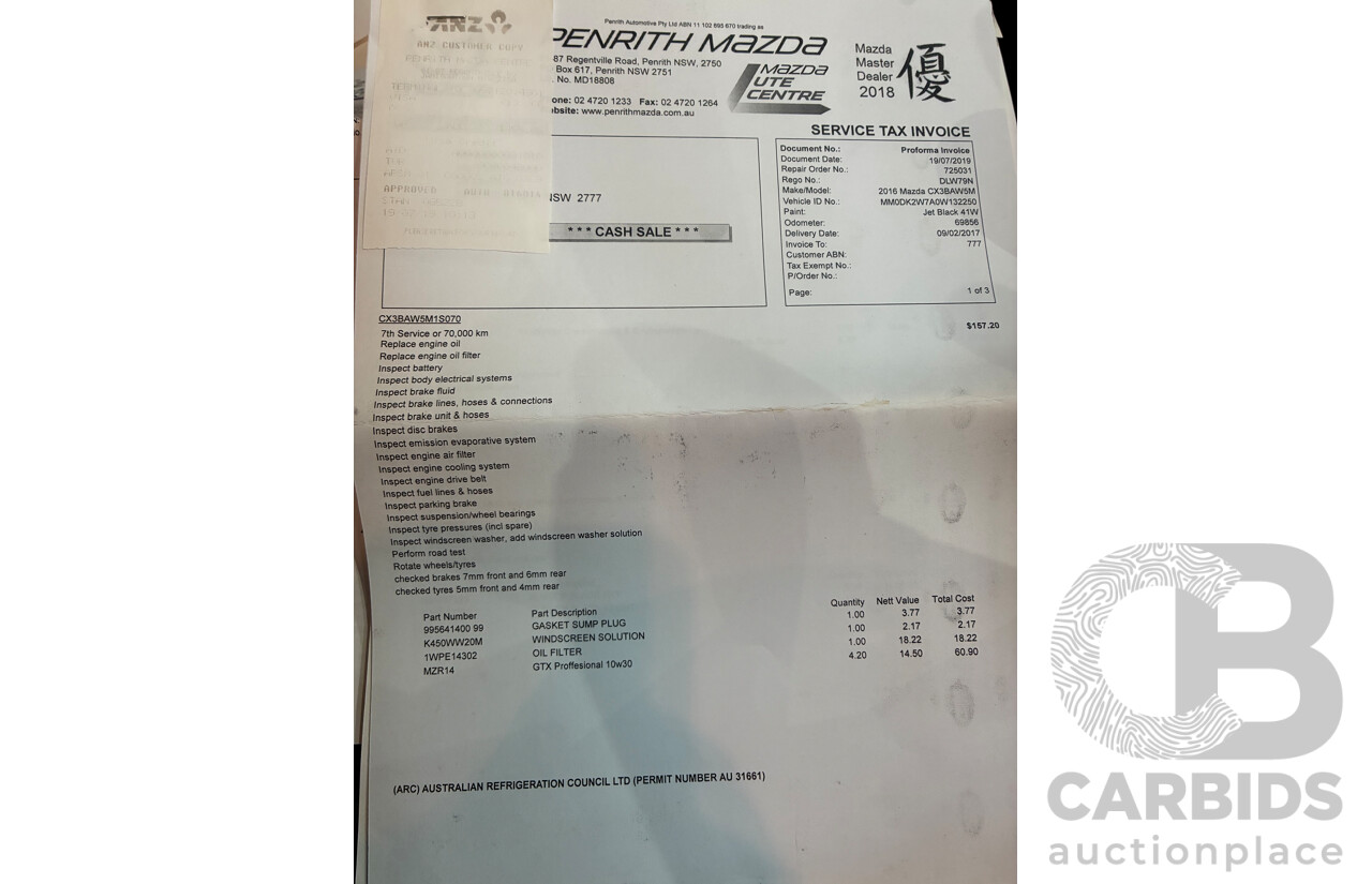 12/2016 Mazda CX-3 Maxx (FWD) DK 4d Wagon Black 2.0L