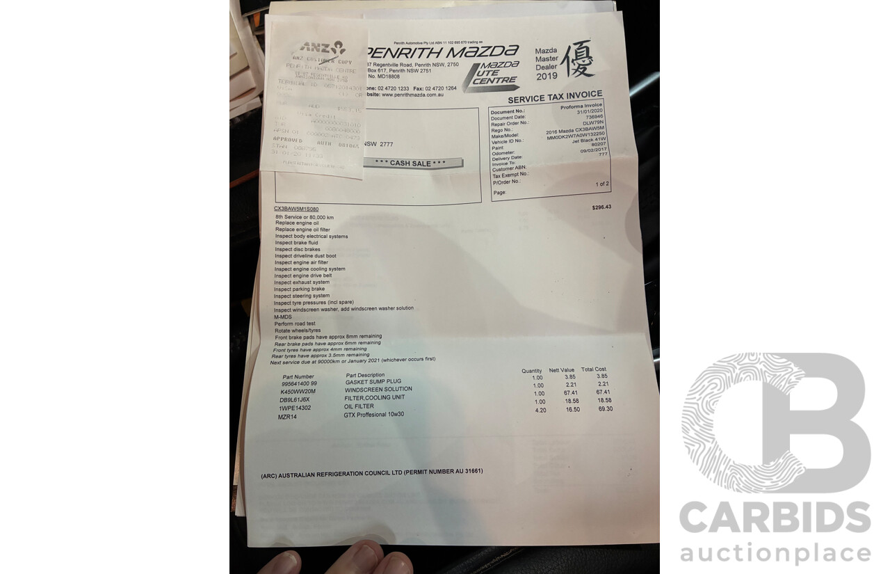 12/2016 Mazda CX-3 Maxx (FWD) DK 4d Wagon Black 2.0L