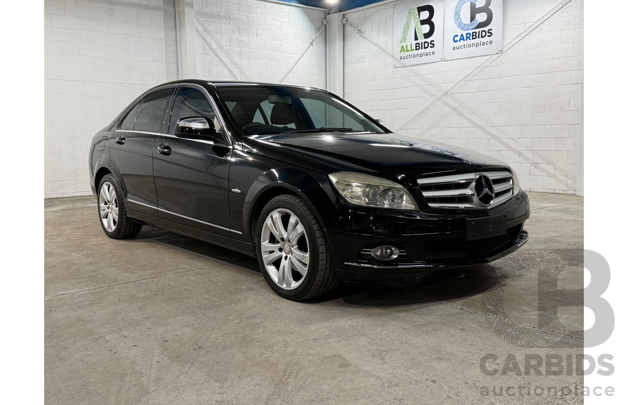 10/2007 Mercedes-Benz C200 Kompressor Avantgarde W203 MY07 Upgrade 4d Sedan Black Supercharged 1.8L