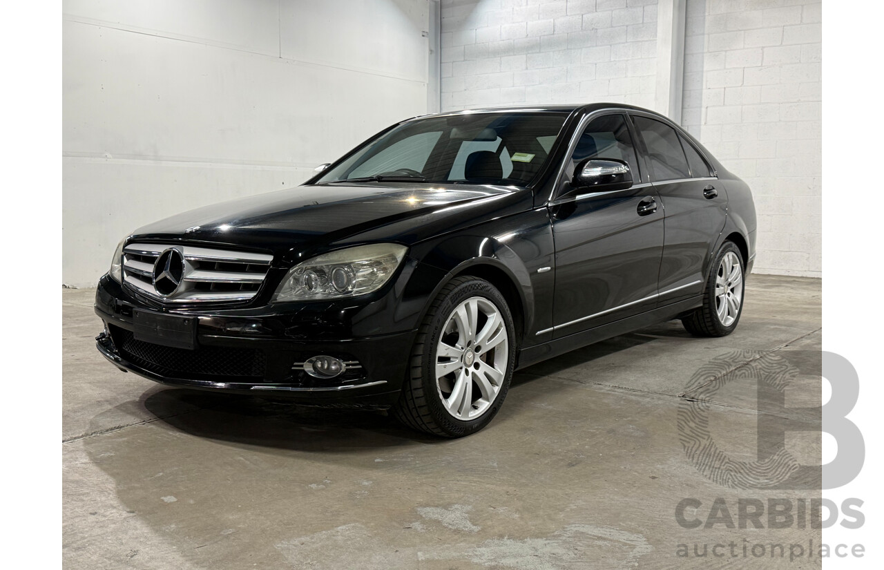 10/2007 Mercedes-Benz C200 Kompressor Avantgarde W203 MY07 Upgrade 4d Sedan Black Supercharged 1.8L