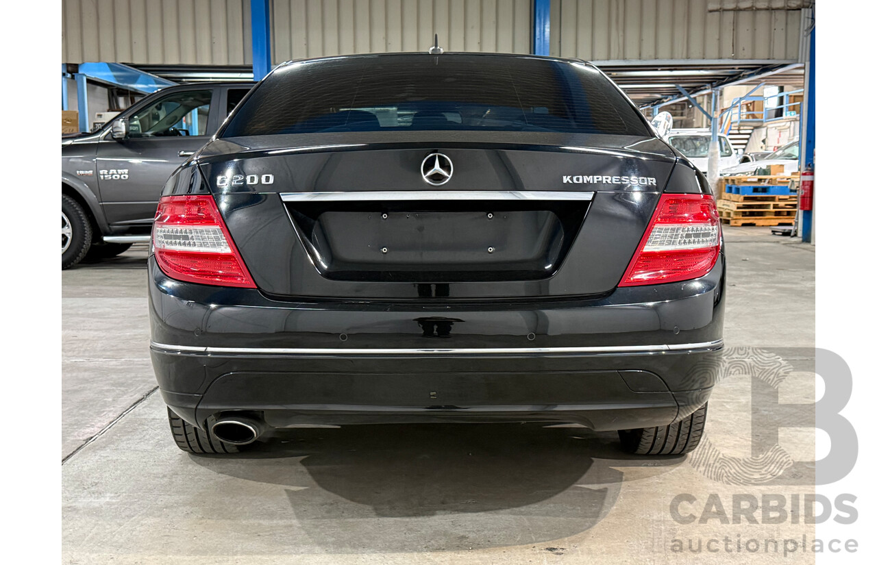 10/2007 Mercedes-Benz C200 Kompressor Avantgarde W203 MY07 Upgrade 4d Sedan Black Supercharged 1.8L