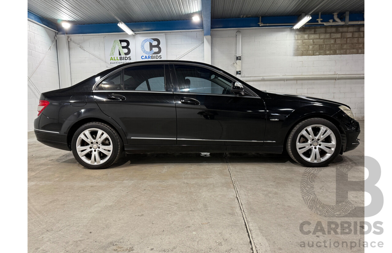 10/2007 Mercedes-Benz C200 Kompressor Avantgarde W203 MY07 Upgrade 4d Sedan Black Supercharged 1.8L
