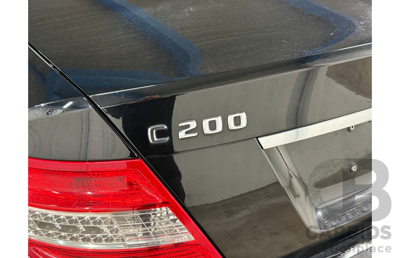 10/2007 Mercedes-Benz C200 Kompressor Avantgarde W203 MY07 Upgrade 4d Sedan Black Supercharged 1.8L