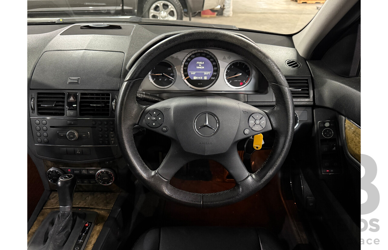 10/2007 Mercedes-Benz C200 Kompressor Avantgarde W203 MY07 Upgrade 4d Sedan Black Supercharged 1.8L