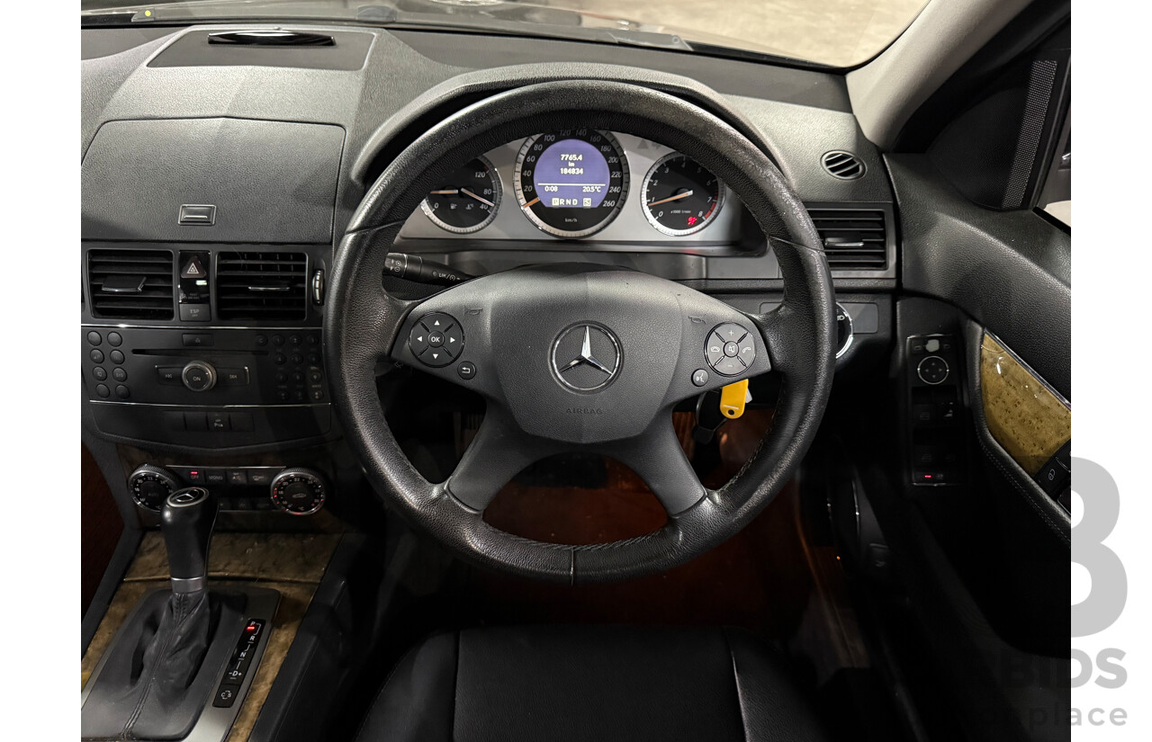 10/2007 Mercedes-Benz C200 Kompressor Avantgarde W203 MY07 Upgrade 4d Sedan Black Supercharged 1.8L