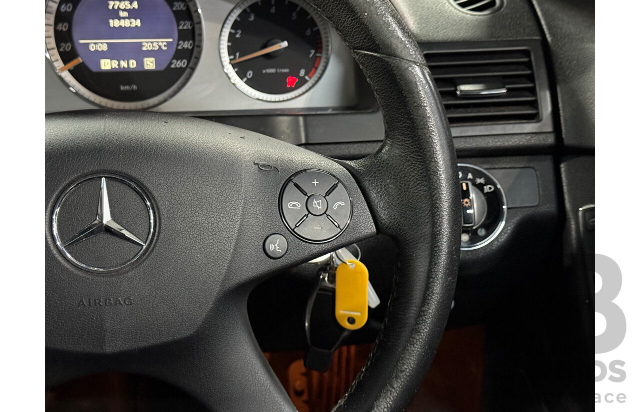 10/2007 Mercedes-Benz C200 Kompressor Avantgarde W203 MY07 Upgrade 4d Sedan Black Supercharged 1.8L