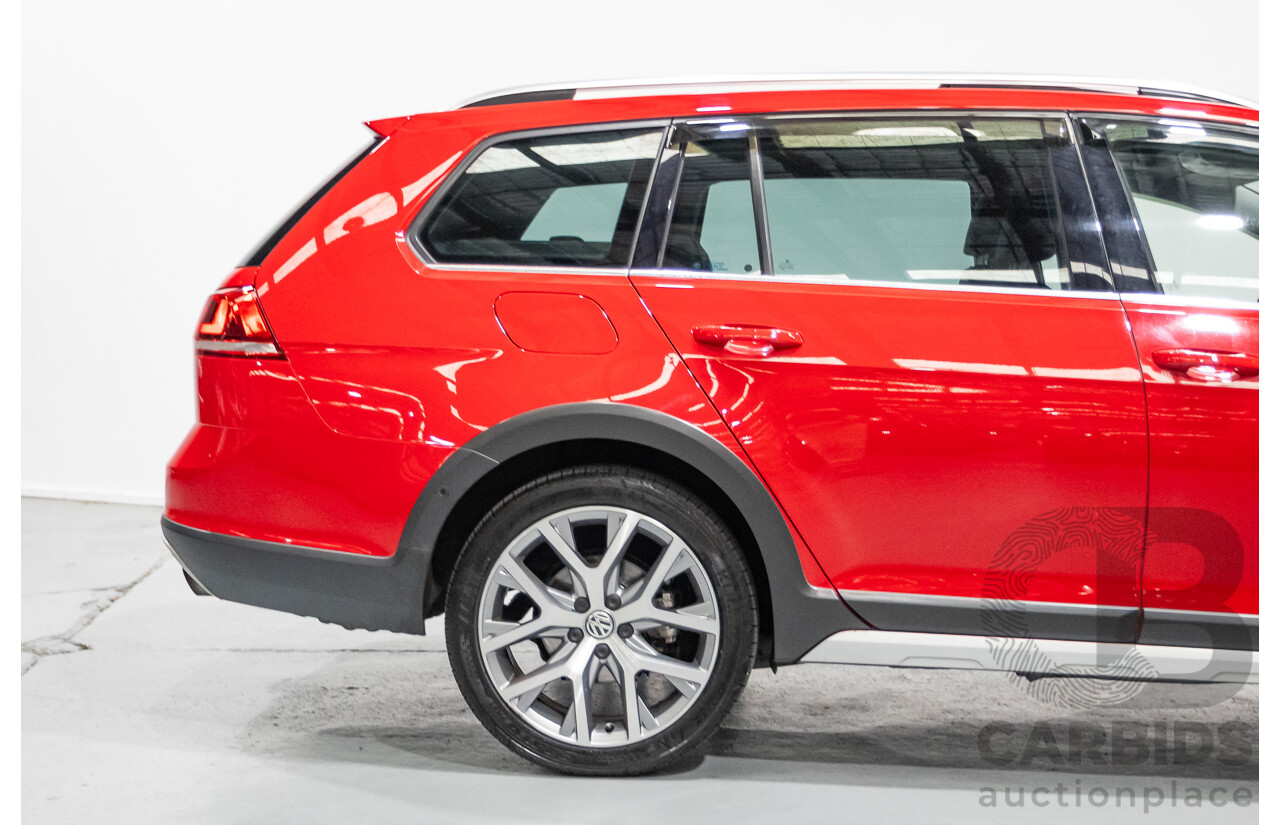 9/2015 Volkswagen Golf Alltrack 132 TSI (AWD) AU MY16 4d Wagon Tornadorot Red Turbo 1.8L