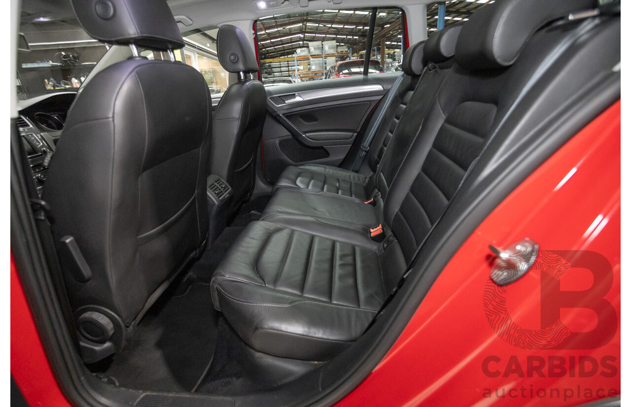 9/2015 Volkswagen Golf Alltrack 132 TSI (AWD) AU MY16 4d Wagon Tornadorot Red Turbo 1.8L