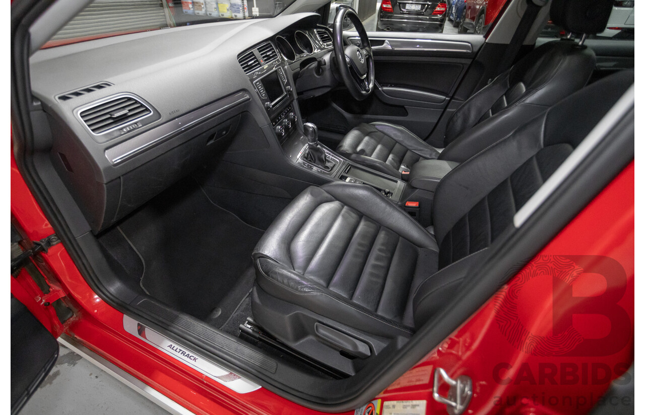 9/2015 Volkswagen Golf Alltrack 132 TSI (AWD) AU MY16 4d Wagon Tornadorot Red Turbo 1.8L