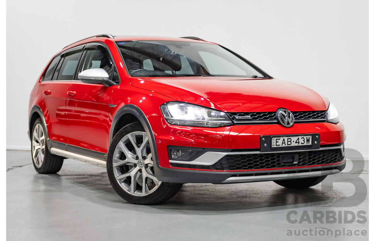 9/2015 Volkswagen Golf Alltrack 132 TSI (AWD) AU MY16 4d Wagon Tornadorot Red Turbo 1.8L
