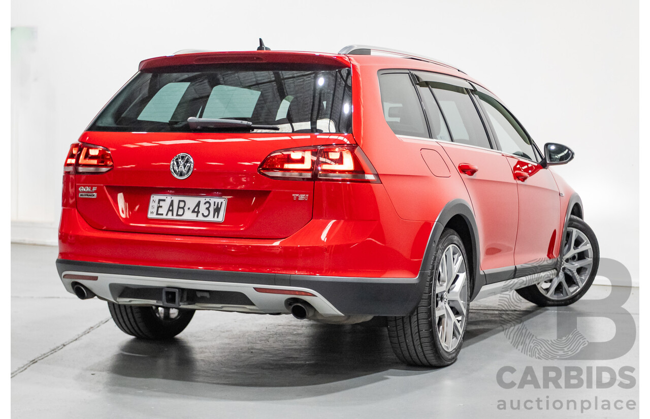 9/2015 Volkswagen Golf Alltrack 132 TSI (AWD) AU MY16 4d Wagon Tornadorot Red Turbo 1.8L