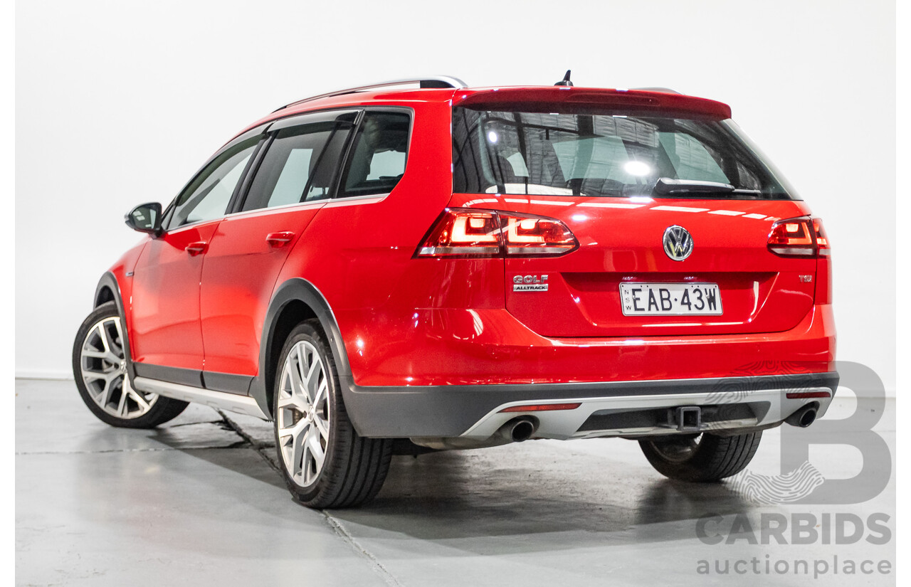 9/2015 Volkswagen Golf Alltrack 132 TSI (AWD) AU MY16 4d Wagon Tornadorot Red Turbo 1.8L