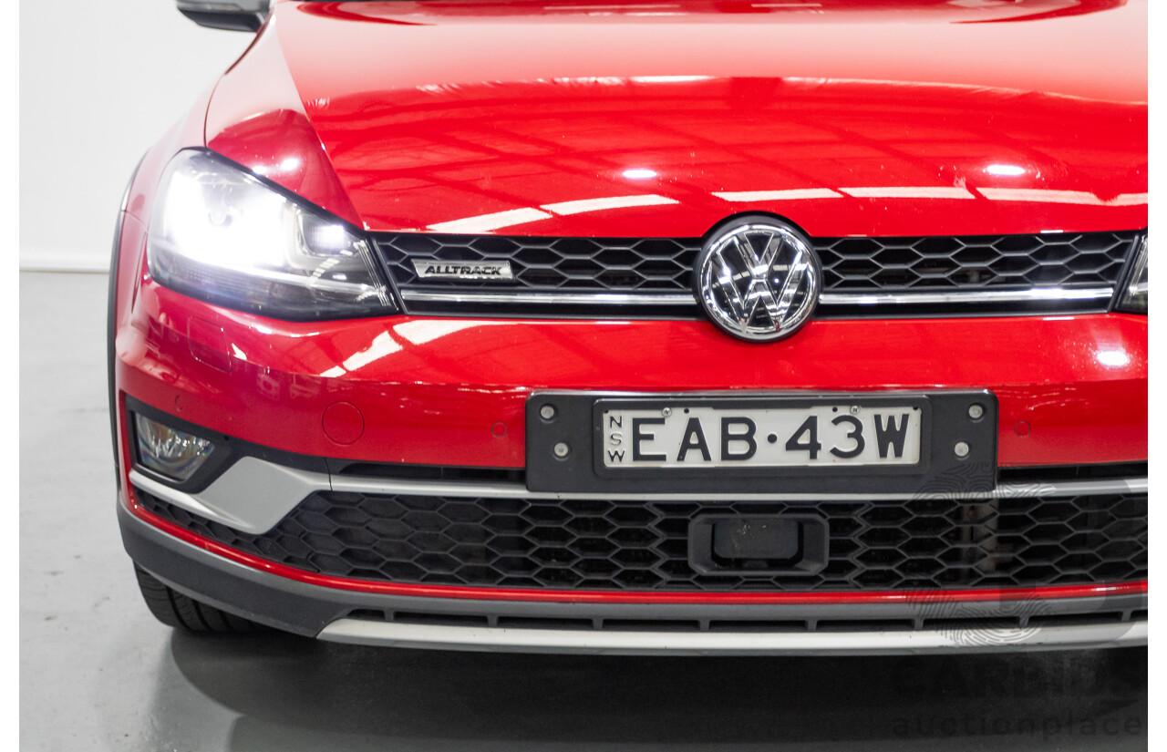 9/2015 Volkswagen Golf Alltrack 132 TSI (AWD) AU MY16 4d Wagon Tornadorot Red Turbo 1.8L