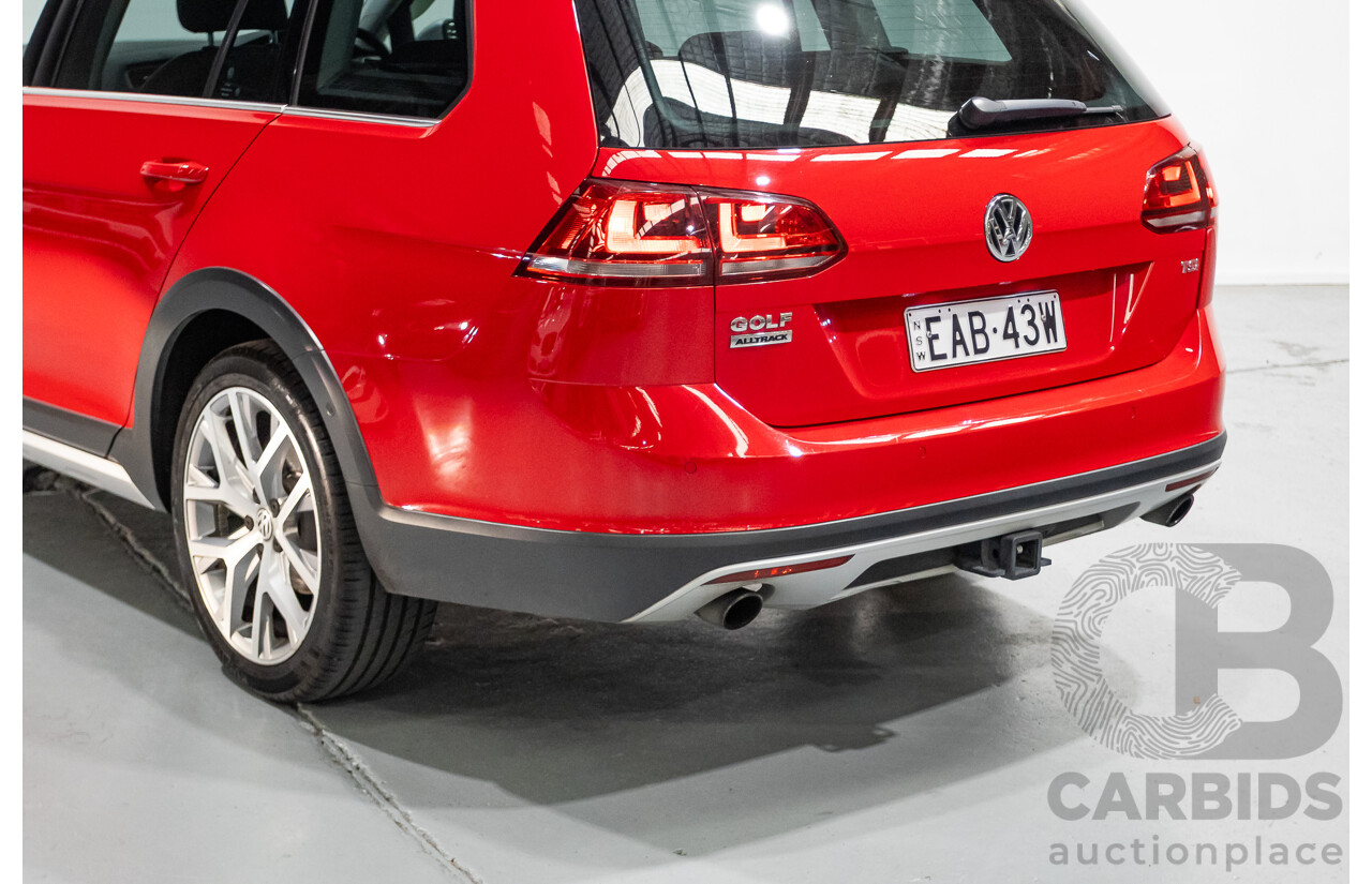 9/2015 Volkswagen Golf Alltrack 132 TSI (AWD) AU MY16 4d Wagon Tornadorot Red Turbo 1.8L