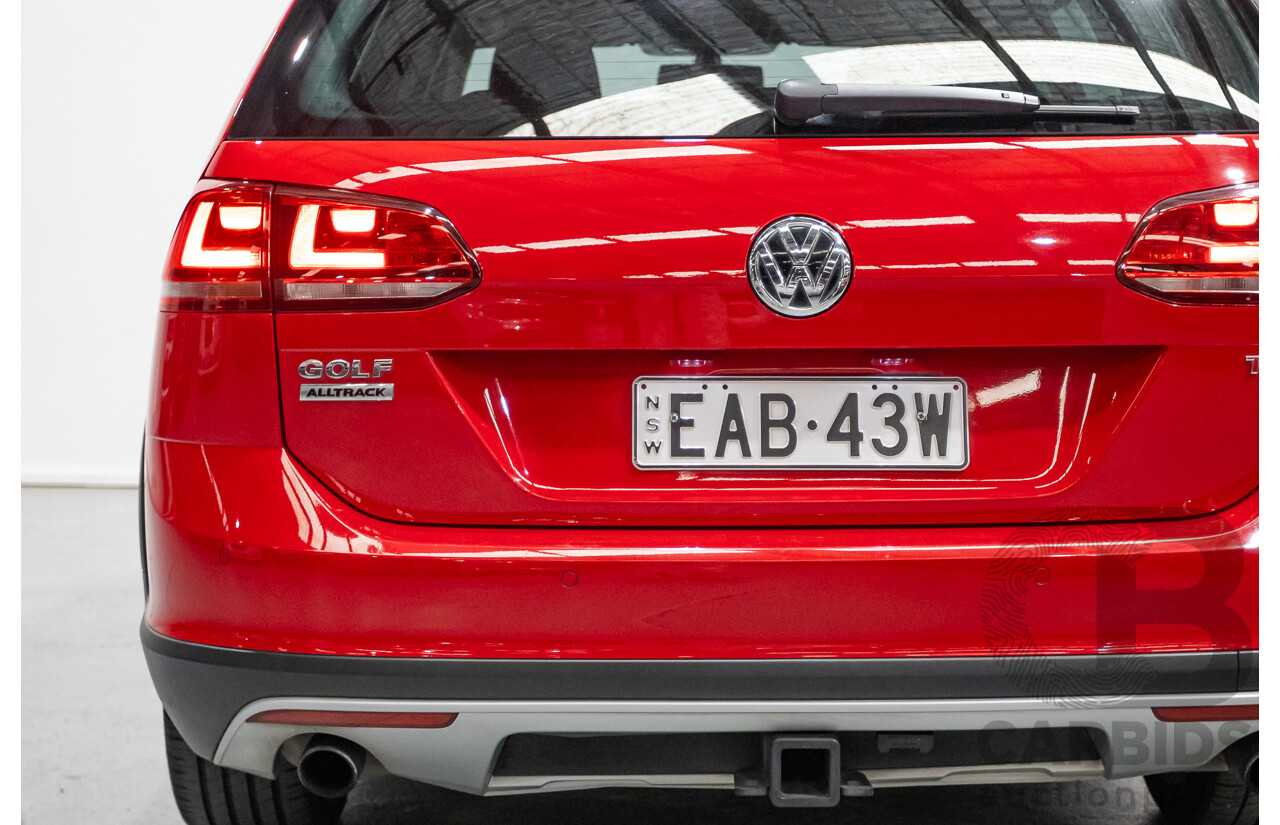 9/2015 Volkswagen Golf Alltrack 132 TSI (AWD) AU MY16 4d Wagon Tornadorot Red Turbo 1.8L