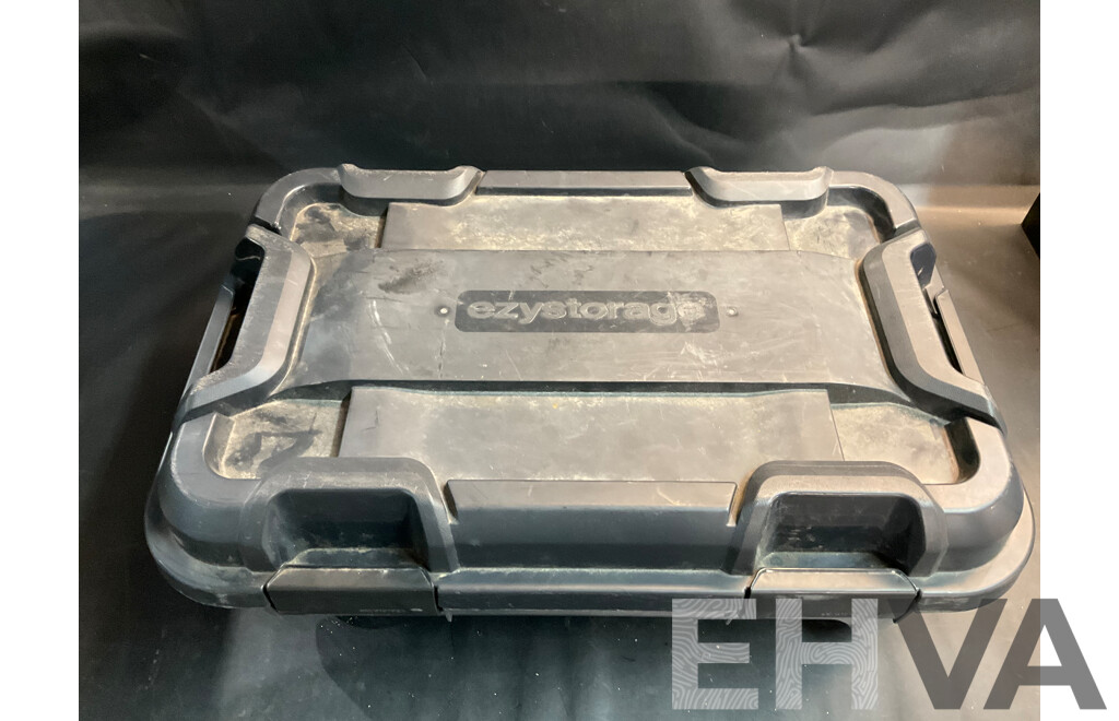 Ezystorage Box with Milwaukee 12.0ah Battery &  Assorted Tools