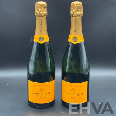 VEUVE CLICQUOT Brut Yellow Label Champagne 750ml - Lot of 2