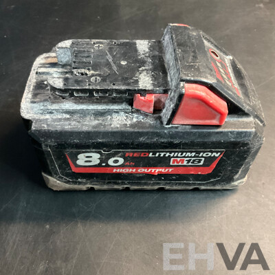 Milwaukee FAGV125KPDB Speed Braking Angle Grinder & Four Batteiers