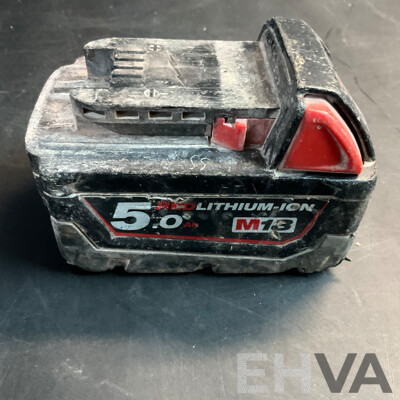 Milwaukee FAGV125KPDB Speed Braking Angle Grinder & Four Batteiers
