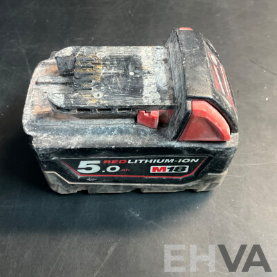 Milwaukee FAGV125KPDB Speed Braking Angle Grinder & Four Batteiers